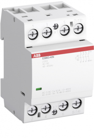 ABB Контактор ESB63-30N-07 модульный (63А АС-1, 3НО), катушка 400В AC/DC