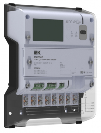 IEK TORESCO Счетчик ЭЭ TE301 0,5S/0,5-5(10)T-NLC-ORS2FPG