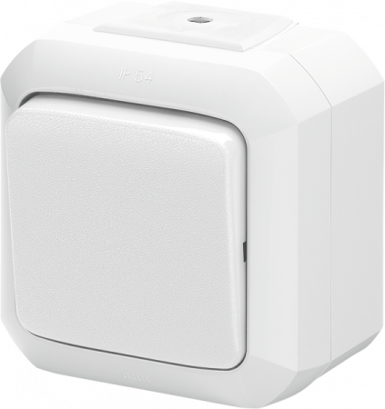 ABB Variant+ Белый Выключатель одноклавишный, IP54