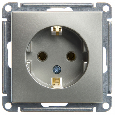 Systeme Electric Wessen 59 Шампань Розетка с/з без шторок, 16А