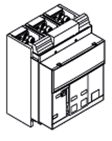 ABB Emax2 Комплект силовых выводов стационарного выключателя F на нижние выводы E6.2 F 4шт