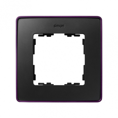 Simon 82 Detail Графит, фиолетовое основание Рамка 1-ая