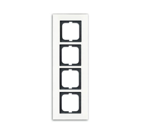 ABB BJE Carat Стекло Белое Рамка 4-я