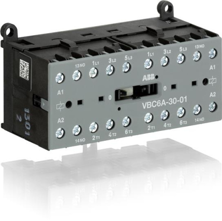 ABB Миниконтактор реверсивный VBC6A-30-01-07 9A (400В AC3) катушка 12В DС