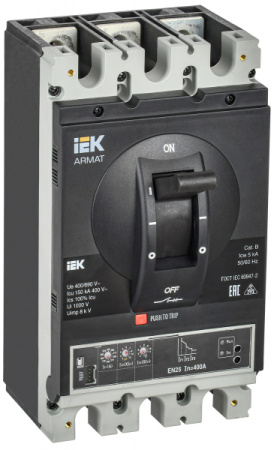 IEK ARMAT Автоматический выключатель в литом корпусе 3P H 150кА 400А эл. станд.