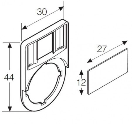 ABB MA6-1061 Шильдик для держателя (кнопочные посты)