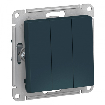 Systeme Electric AtlasDesign Изумруд Выключатель 3-клавишный сх.1+1+1, 10АХ, механизм