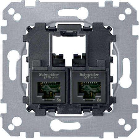 Schneider Electric Merten Коннектор 2хRJ45 Cat6 UTP
