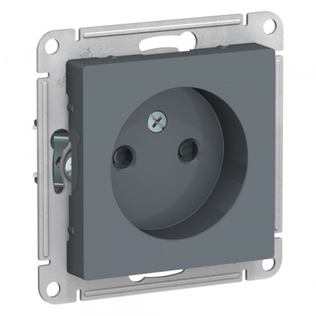 Systeme Electric AtlasDesign Грифель Розетка б/з со шторками, 16А, механизм