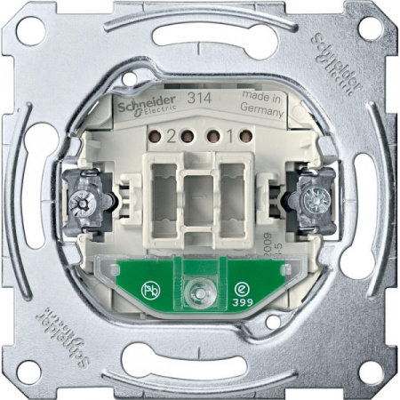 Schneider Electric Merten Механизм QuickFlex Переключателя 1-клавишного  с подсветкой 10 AХ, QF безвинт.зажим