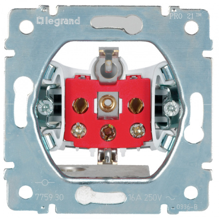 Legrand PRO 21 Мех Розетка 2К+З с мех. блокировкой, винтовые клеммы