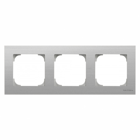 ABB SKY Нержавеющая сталь Рамка 3-постовая