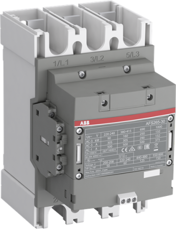 ABB Контактор AFS265-30-12-34 для систем безопасности, с универсальной катушкой управления 250-500В AC/DC с интерфейсом для подключения ПЛК