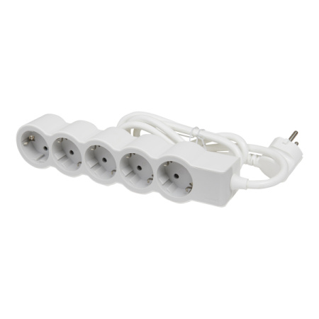 Legrand Revolution Стандарт Бело-серый Удлинитель 5x2К+З, кабель 3м
