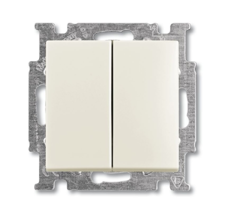 ABB BJB Basic 55 Шале (бел) Выключатель 2-х клавишный