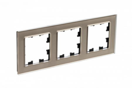 Systeme Electric AtlasDesign Nature Стекло шампань Рамка 3-ая