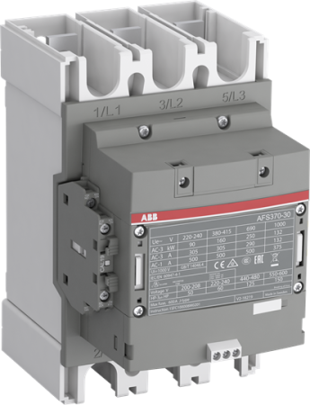 ABB Контактор AFS370-30-12-33 для систем безопасности, с универсальной катушкой управления 100-250В AC/DC с интерфейсом для подключения ПЛК