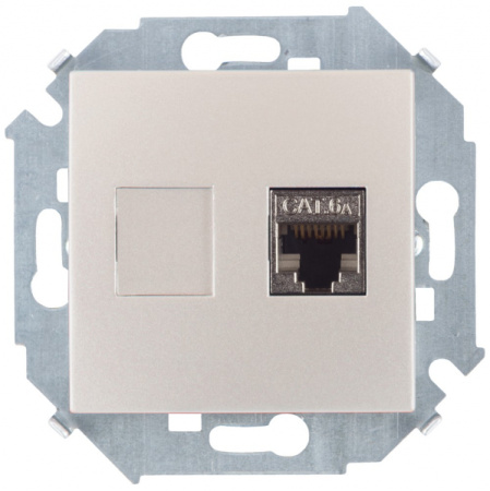 Simon 15 Шампань Розетка компьютерная RJ45 кат.6A (АМР, FTP)