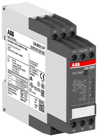 ABB Термисторное реле защиты двигателя CM-MSS.51P двухкан., контроль КЗ, питание 24-240В AC/DC, 2 ПК, пруж.клеммы