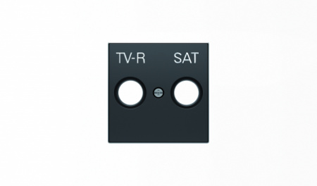 ABB SKY Чёрный бархат Накладка для TV-R-SAT розетки